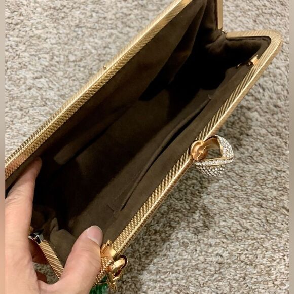 Handsewn Genuine Premium Leather Ring Shaped Push-lock Clutch/Crossbody - Picture 15 of 16